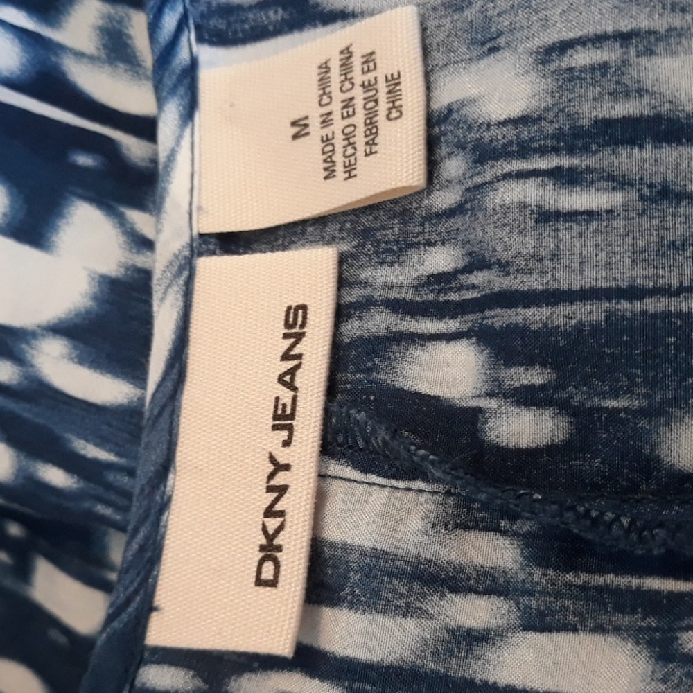DKNY Jeans/ Blue / White/ Print/ Dress / Summer Dress/ Size M - Picture 10 of 12